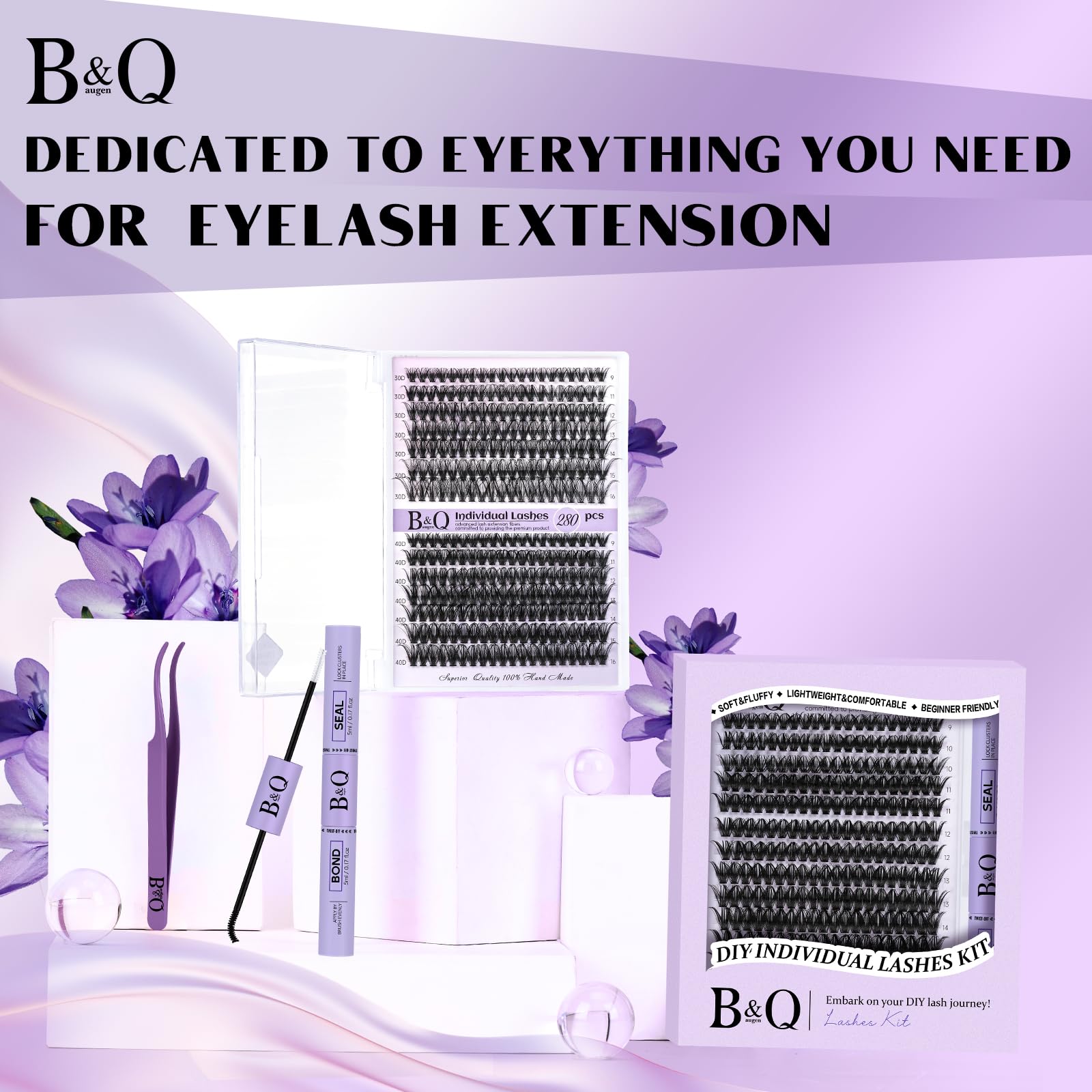 B&Qaugen cost-effective lash extension kit—complete home solution for lashes.