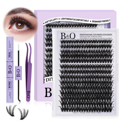 B&Qaugen DIY lash extension kit 280pcs—versatile for custom lash styles.