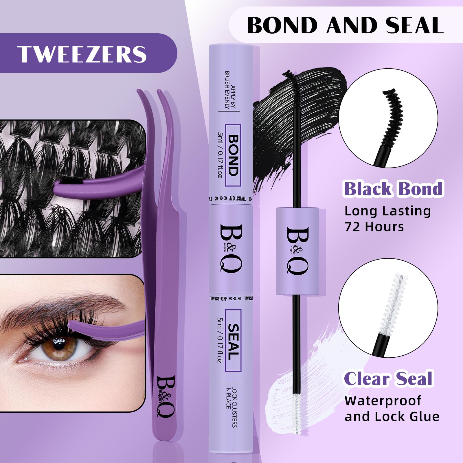 B&Qaugen lash applicator tweezers—precision tool for easy application.