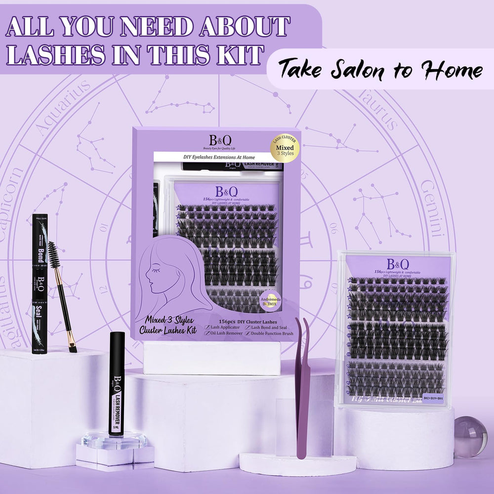 B&Qaugen lash setup in mirror-ready scene for at-home styling