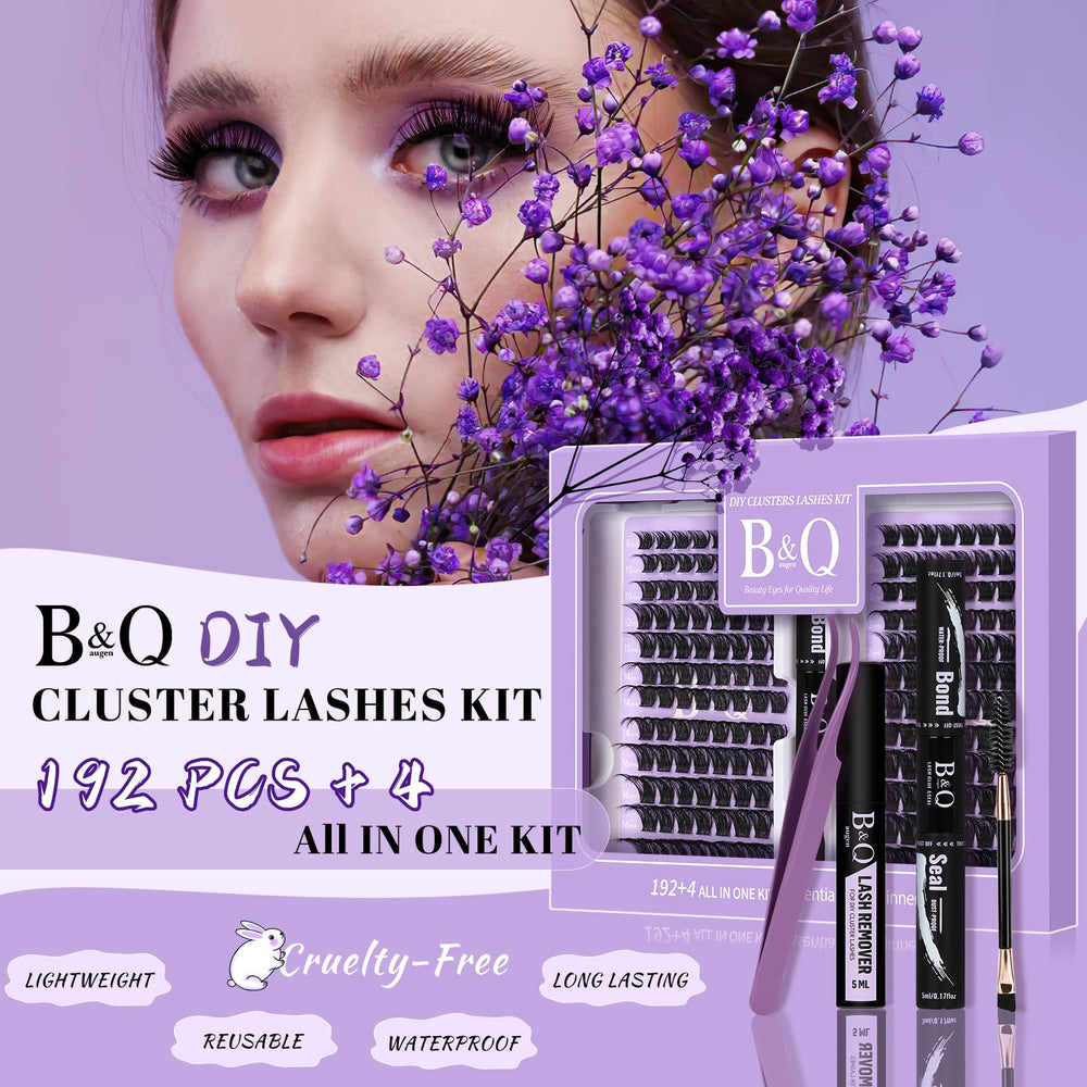 B&Qaugen lashes clusters closeup shows lightweight, natural-looking fullness.