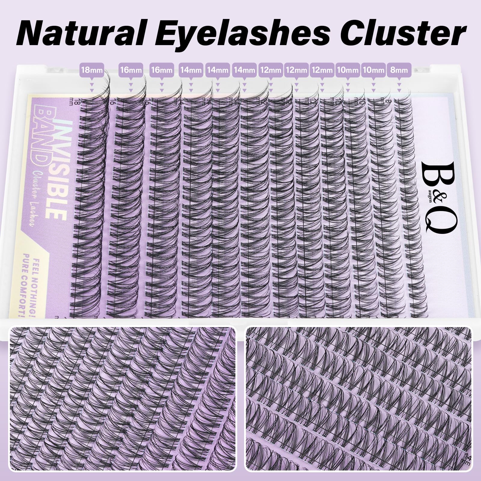 B&Qaugen Venus Lash Clusters Kit handmade materials for durable wear.