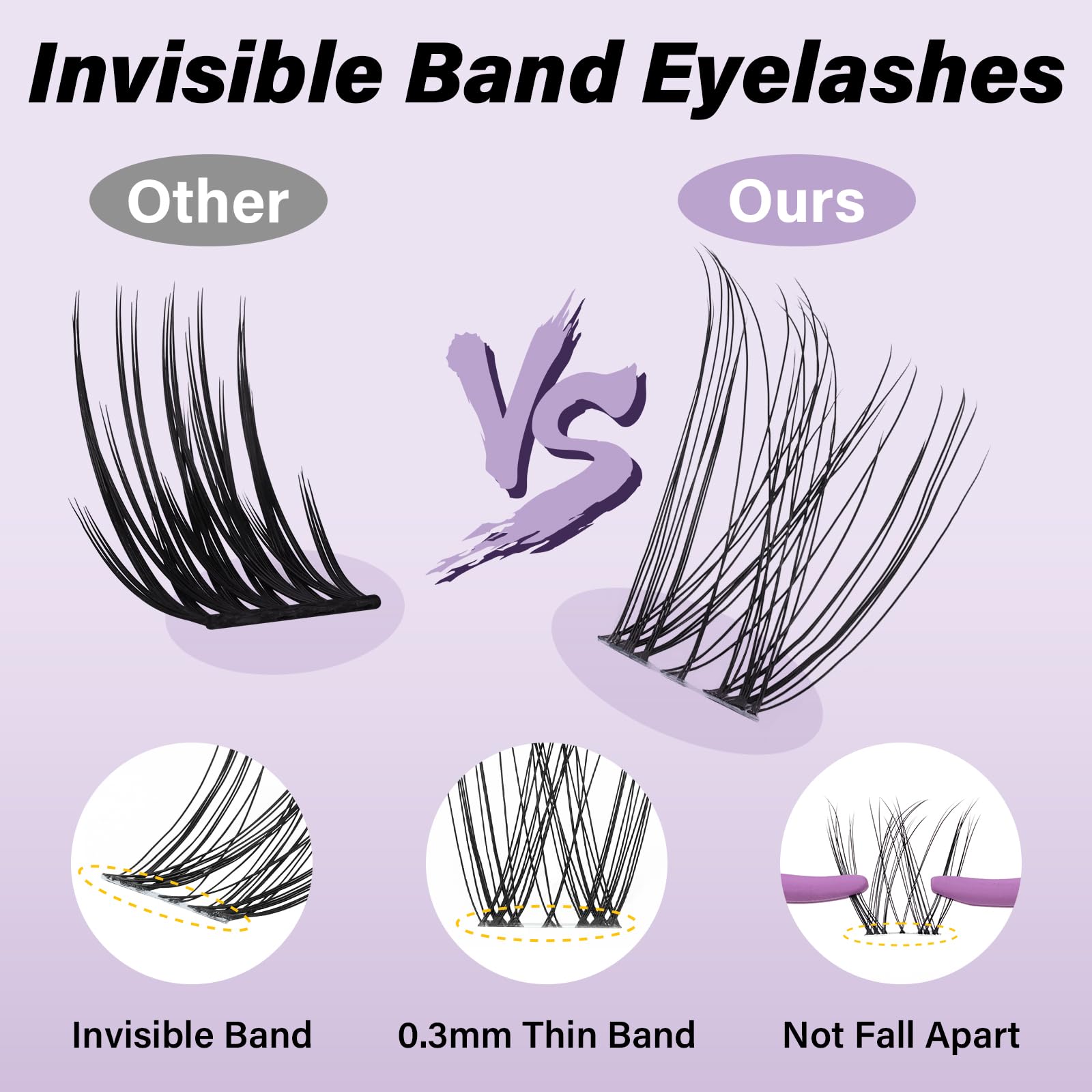 B&Qaugen Venus Lash Clusters Kit five natural styles for occasions.