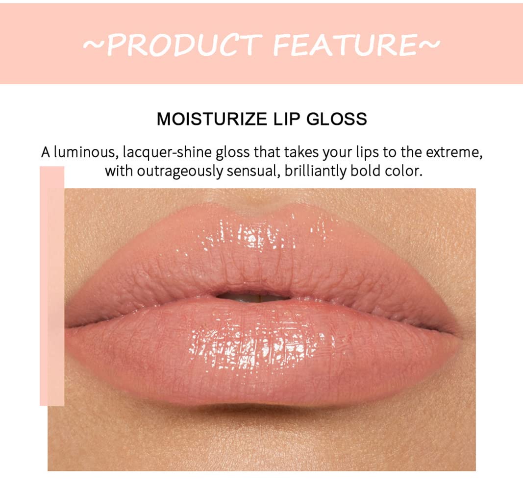 Bangfeng lip oil gloss extreme shine on lips suggests dramatic color payoff.