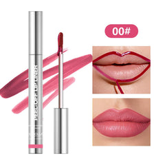 Bangfeng peel-off application close-up demonstrates precise lip contouring.