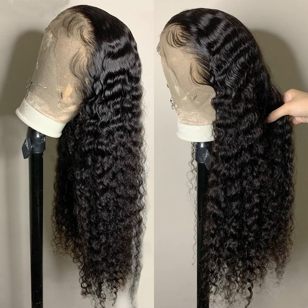 Bangjazz 180-density deep-wave wig adds volume and fullness.