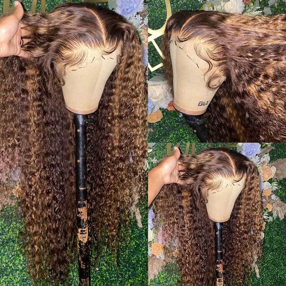 Bangjazz 26-inch highlight ombre wig full-head shot emphasizes voluminous deep waves.