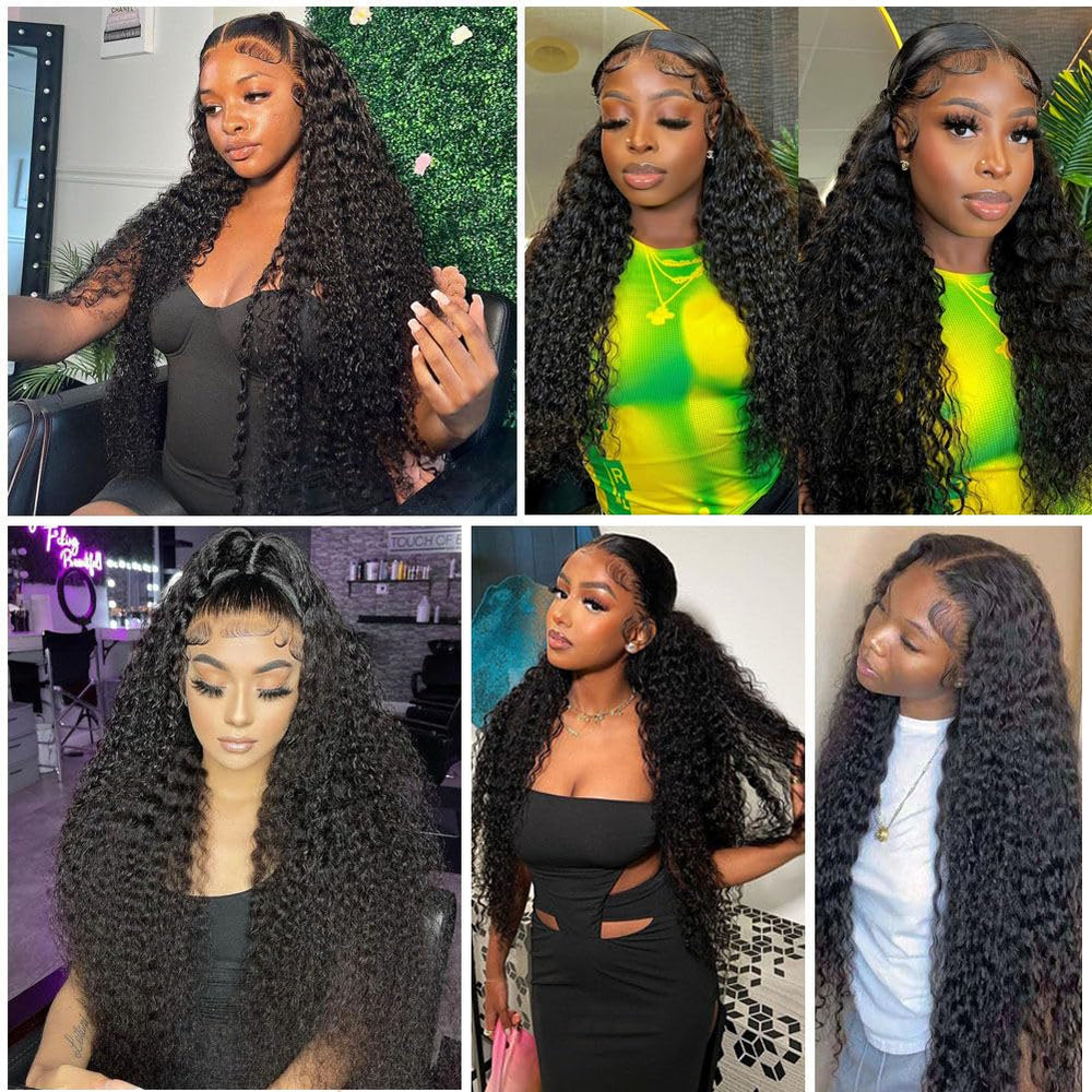 Bangjazz 26-inch deep-wave wig worn for dramatic curls.