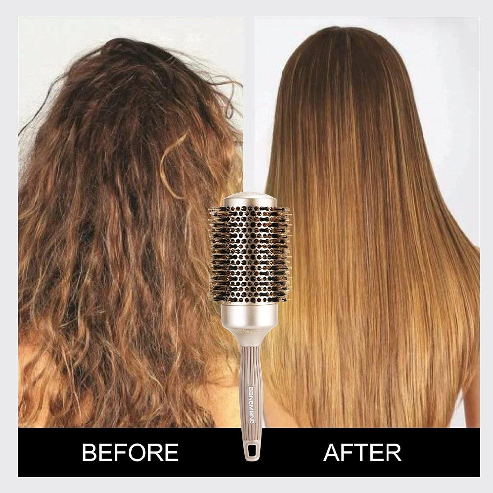 Bangmeng anti-static brush emits negative ions for gentle smoothing.