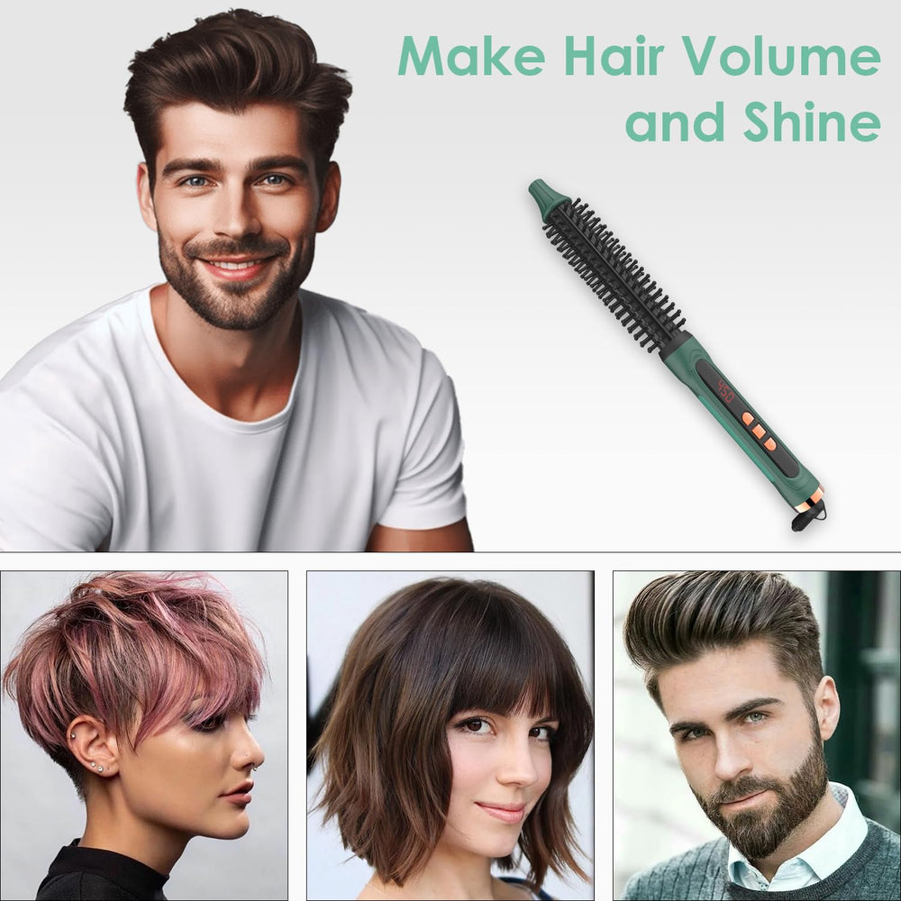 Bangmeng Mini Thermal Round Brush LED display showing temperature control.