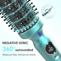 BANGMENG ionic tourmaline ceramic barrel close-up shows frizz control.