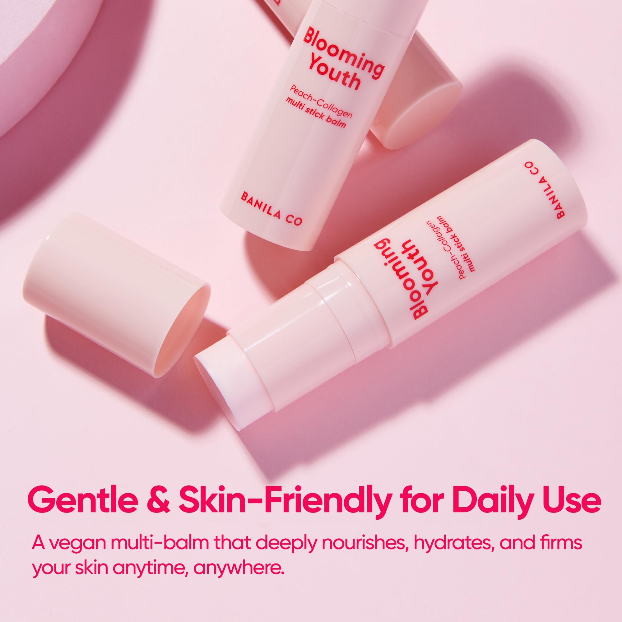 Banila Co Blooming Youth contains peach collagen and hyaluronic acid for lasting hydration.