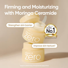 BANILA CO Clean it Zero Firming Cleansing Balm texture during application for smoothing and prep.