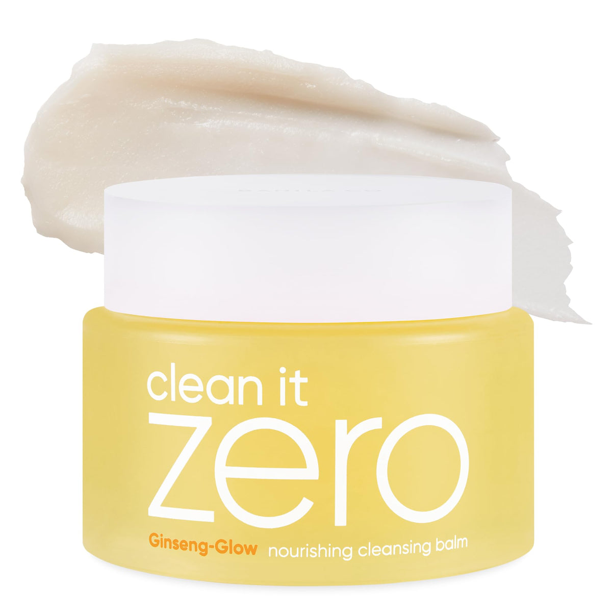 BANILA CO Clean it Zero nourishing cleansing balm jar showing makeup-melting texture for dry skin.