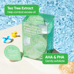 BANILA CO Clean It Zero pod open reveals sherbet-to-oil texture for deep cleansing.