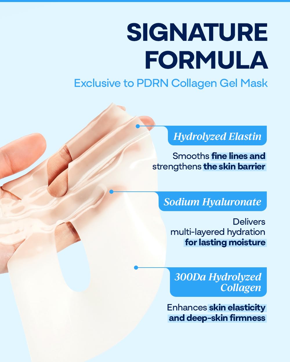 Bano PDRN Collagen Gel Mask fridge-cooling shot signals refreshing, soothing feel.