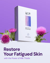 Banobagi Milk Thistle Repair Mask centella extract highlights soothing properties for stressed skin.