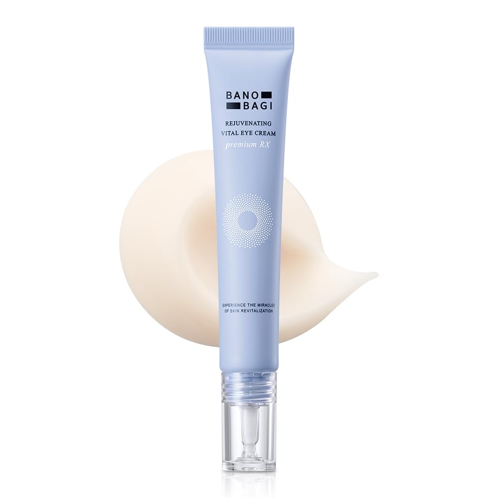 Banobagi PDRN Eye Cream tube close-up highlights hydrating formula for puffiness