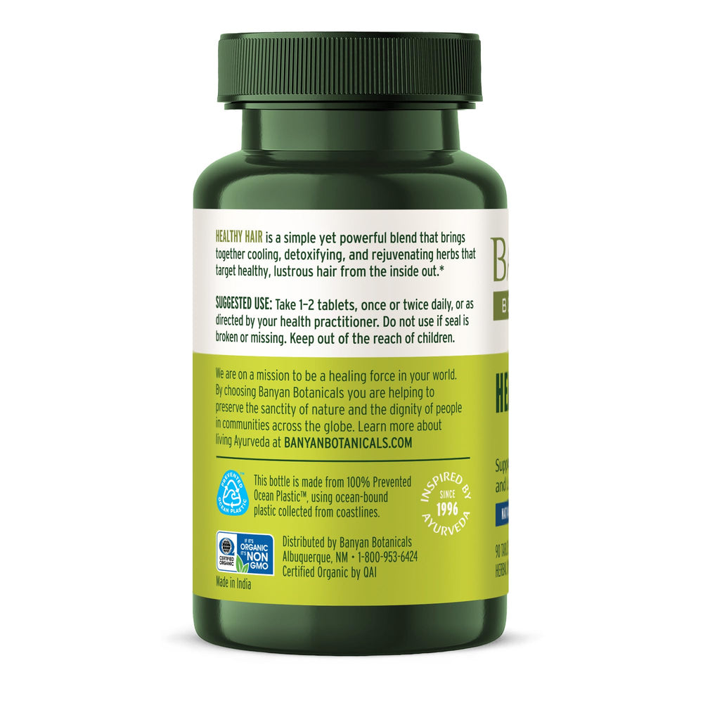 Banyan Botanicals recyclable packaging on shelf reflects eco-friendly choices.