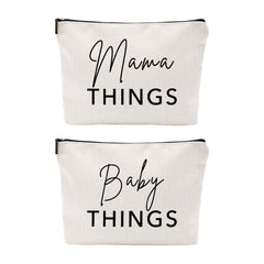 Baobeily Mama and Baby Bag Set canvas front design for chic everyday use