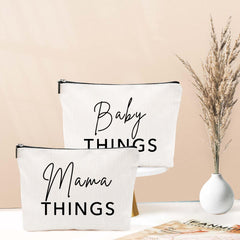 Baobeily canvas two-piece pouch set ready for travel