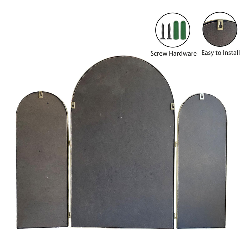 BAODANFU trifold mirror open display reveals expansive grooming space