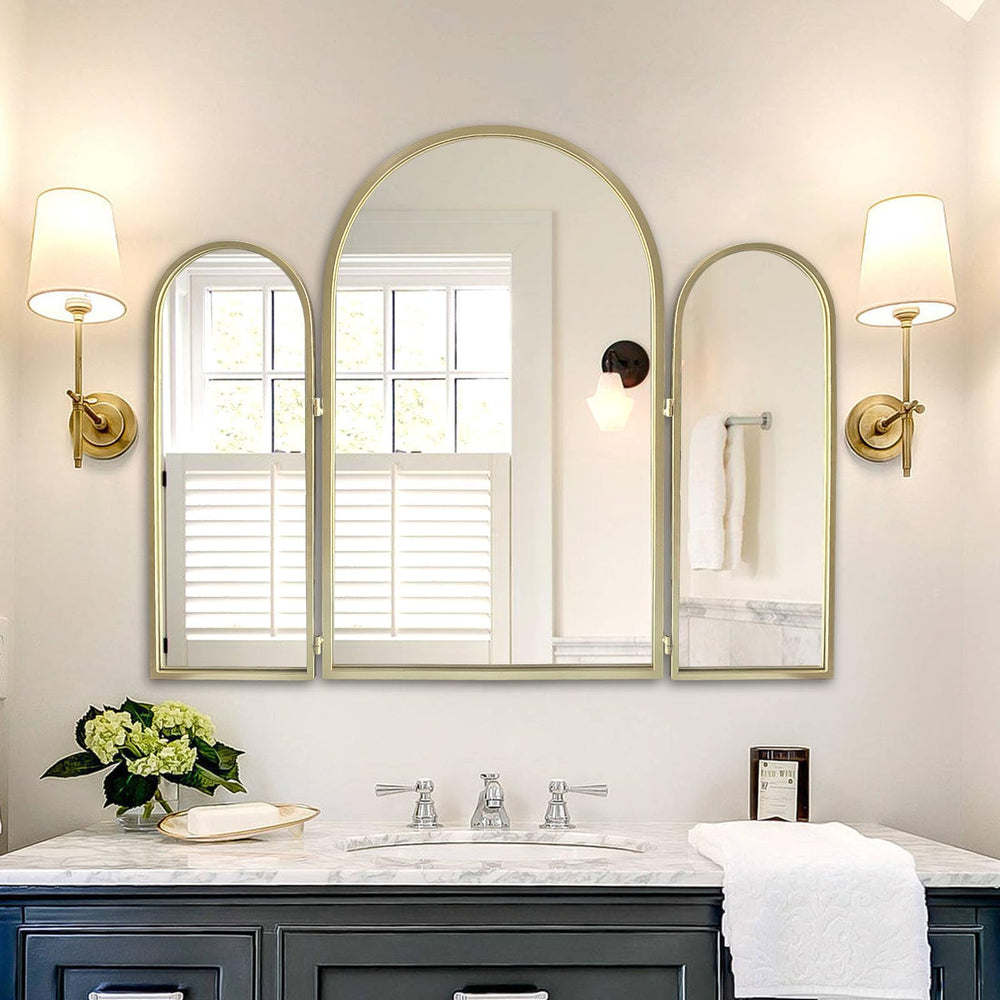 BAODANFU wall-mounted vanity mirror set ideal for space-saving bathroom décor
