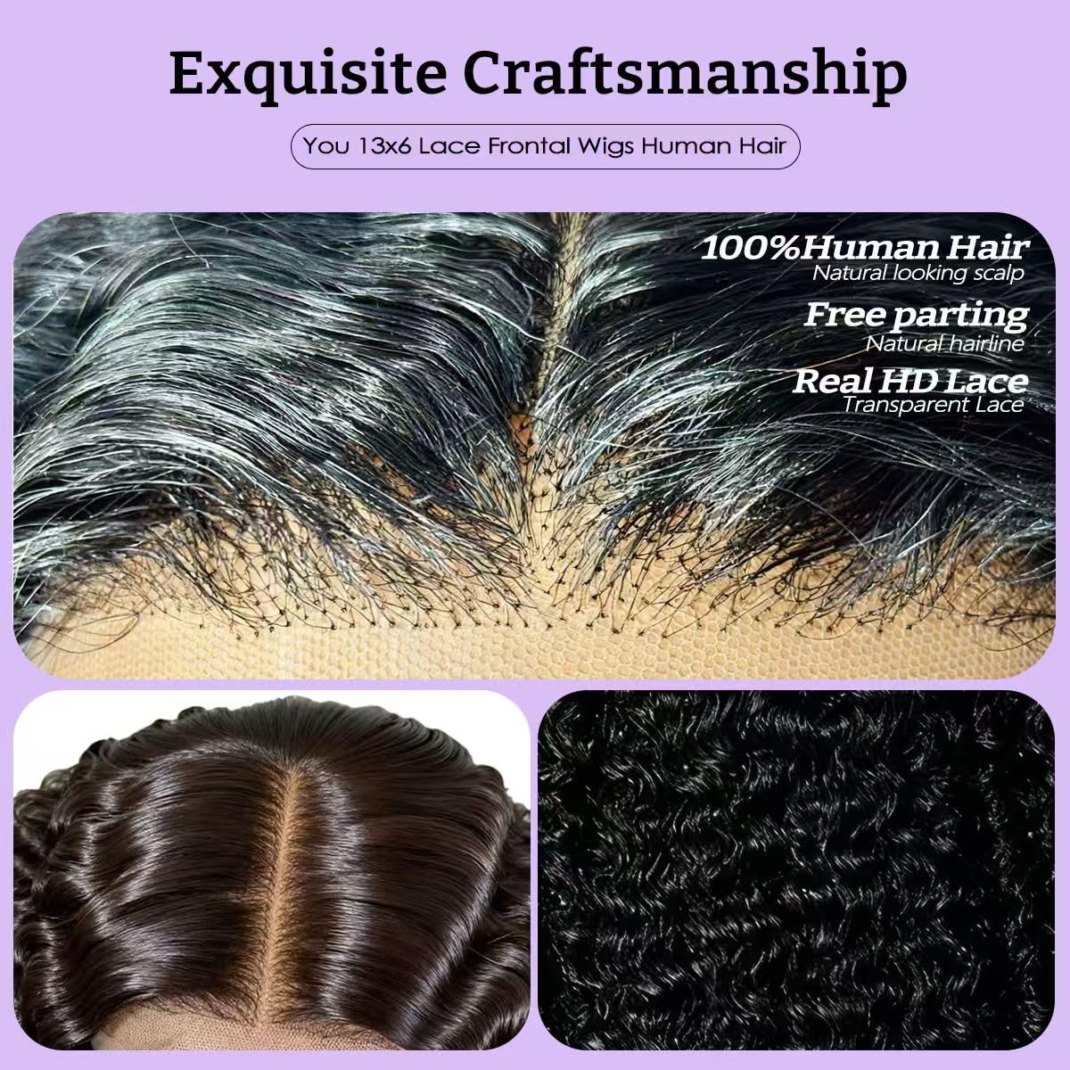 BaodanHair 13x6 lace-front wig cap-breathable emphasizes comfortable all-day wear.