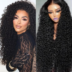 BaodanHair 13x6 lace-front wig front view with seamless HD lace for natural scalp illusion.