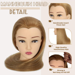 BaodanHair mannequin head hair detail close up showcases color and texture for color matching