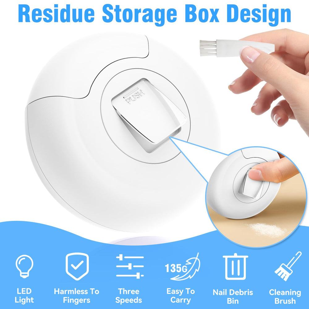 Baopilong debris-storage compartment keeps nails tidy and floors cleaner