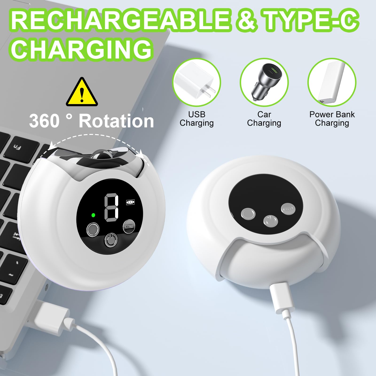 Baopilong rechargeable nail clipper compact design fits in a bag