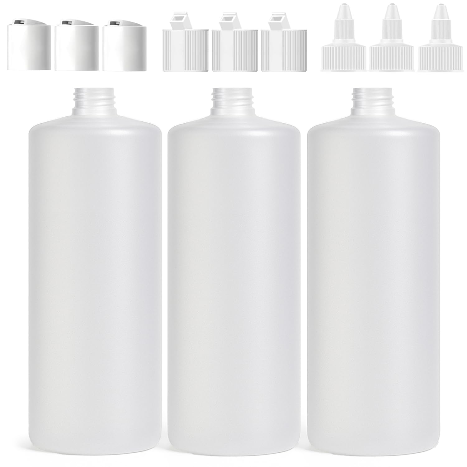 Bar5F large bottles 1-liter kit with three bottles and nine caps for versatile dispensing.