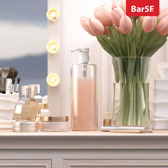 Bar5F pump bottle open demonstrates easy-use dispensing for quick shower routines.