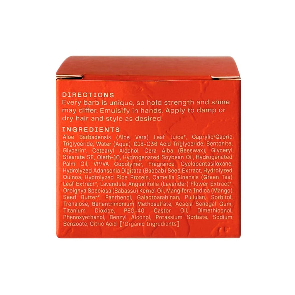 The Barb Shop Barb Soft Clay Pomade 2 oz jar is travel-friendly for on-the-go styling.
