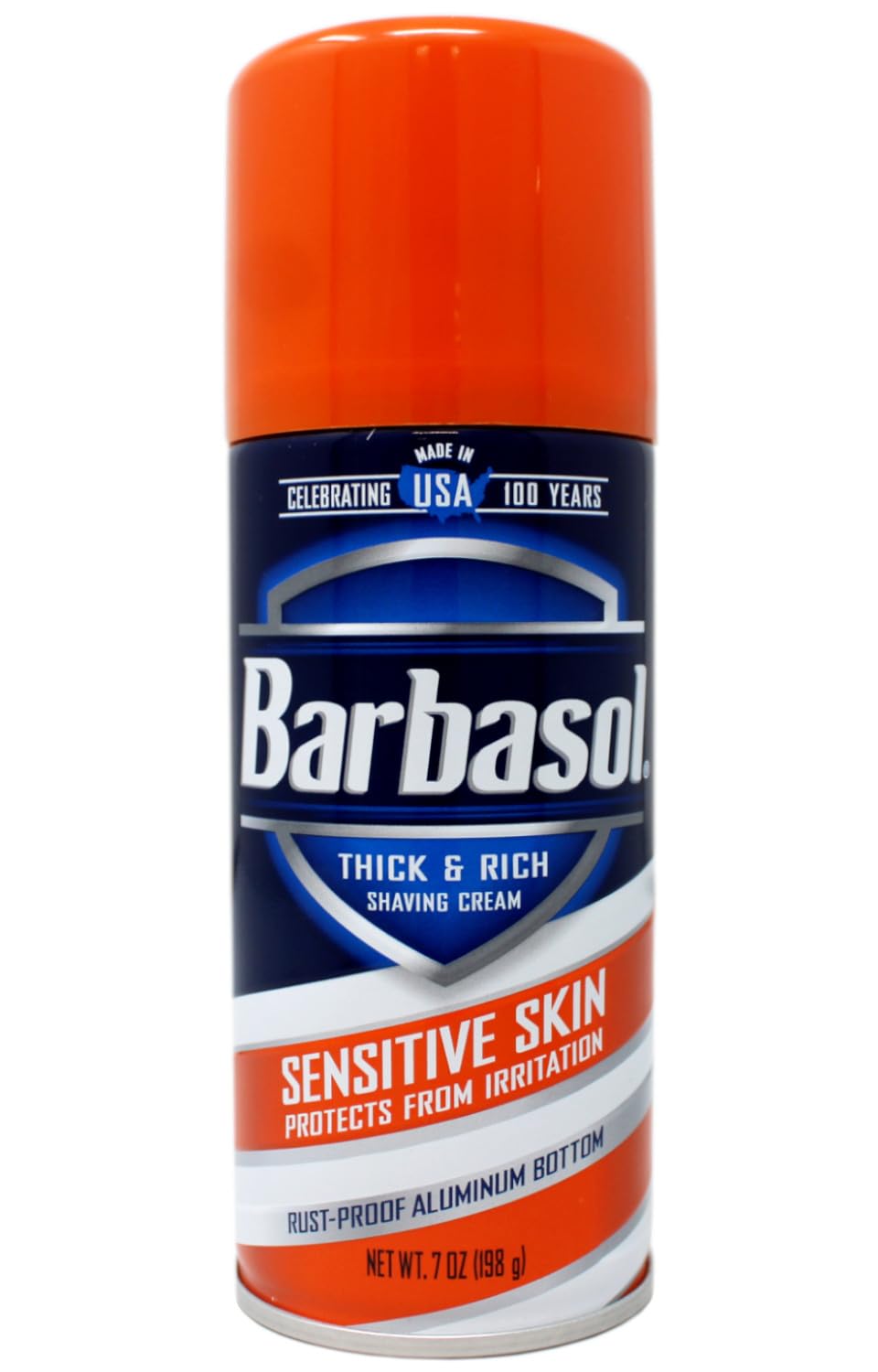 Barbasol Sensitive Shave Cream foam-lather close-up highlighting rich cushioning.