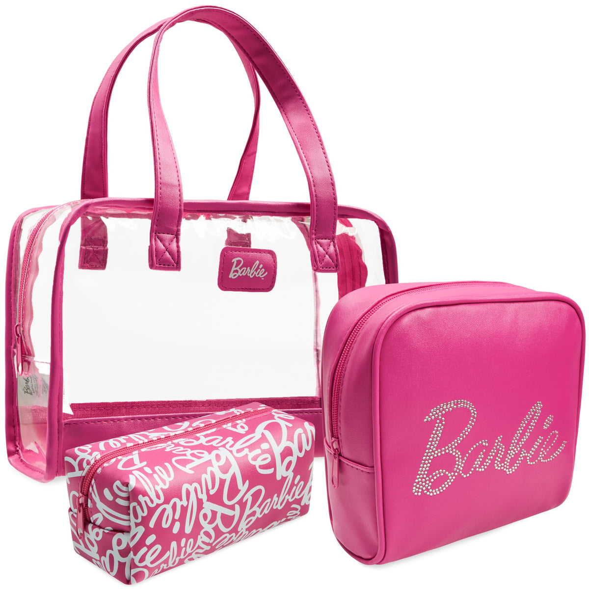 Barbie Toiletry Bags Set 3 large wash bag shows roomy capacity for bulkier items