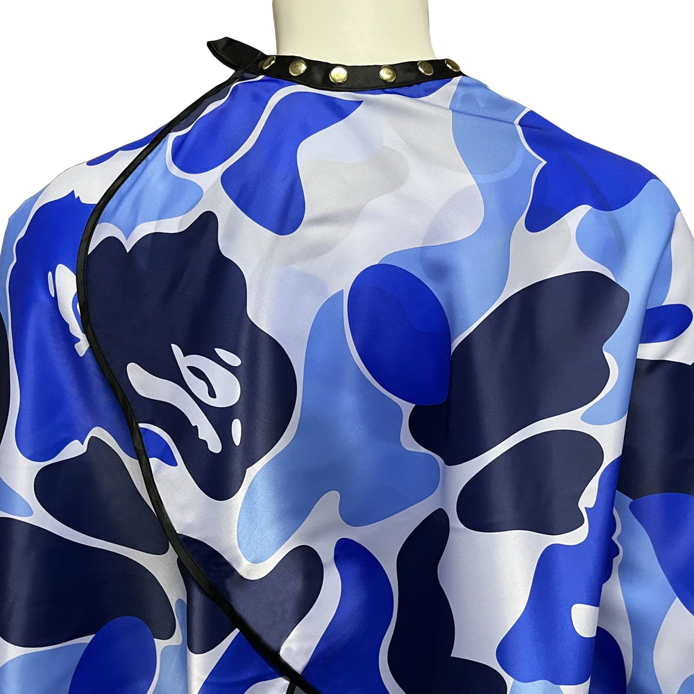 Barbohoo barber cape with snap closures at neck for adjustable, snug fit