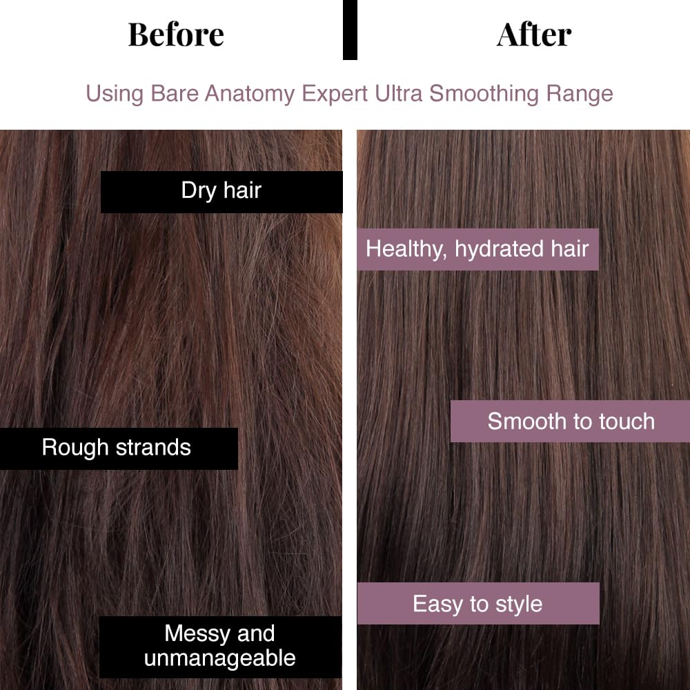 Bare Anatomy Ultra Smoothing Hair Mask integrated into daily hair routine for frizz control
