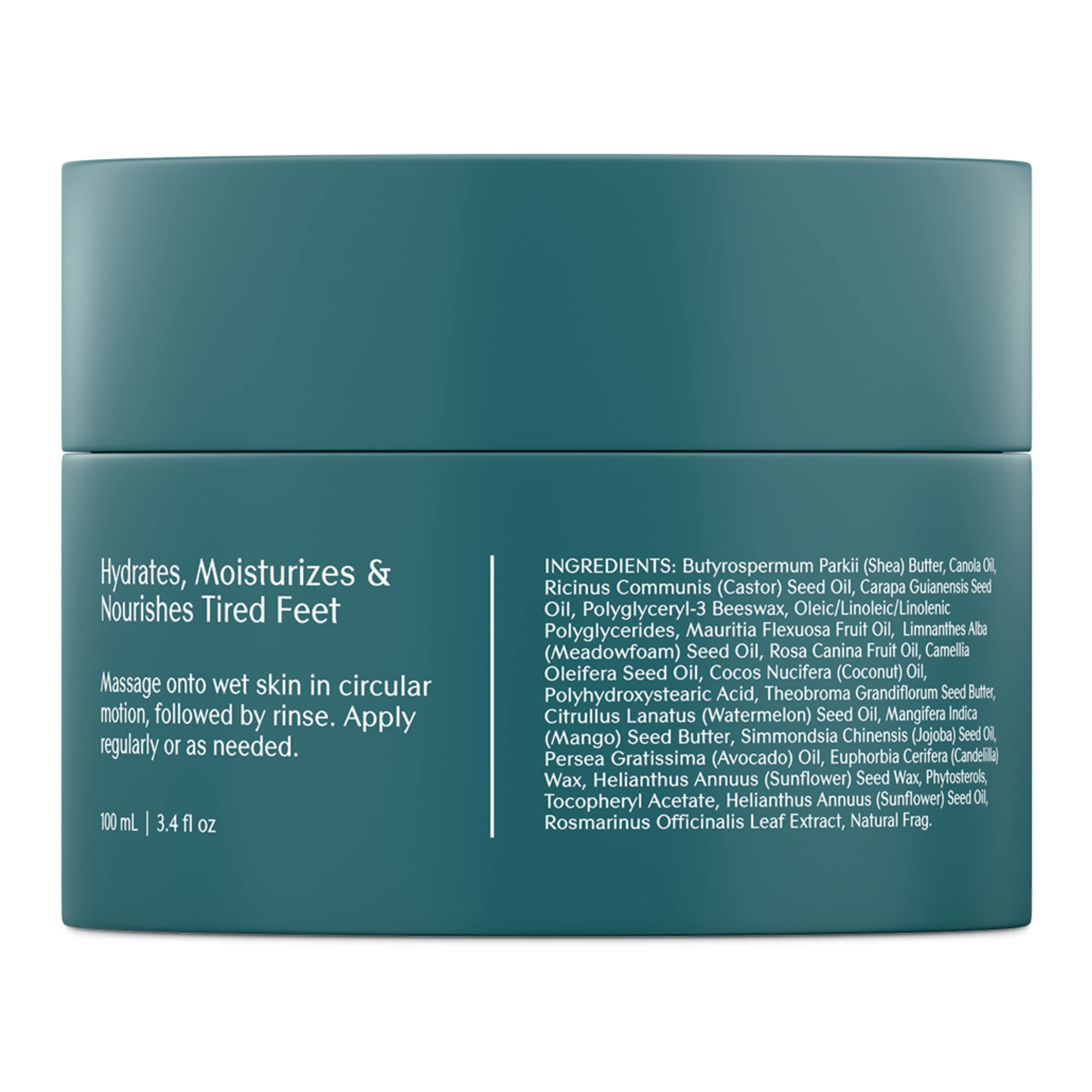 Bare August Foot Cream being applied to feet for soothing moisture.