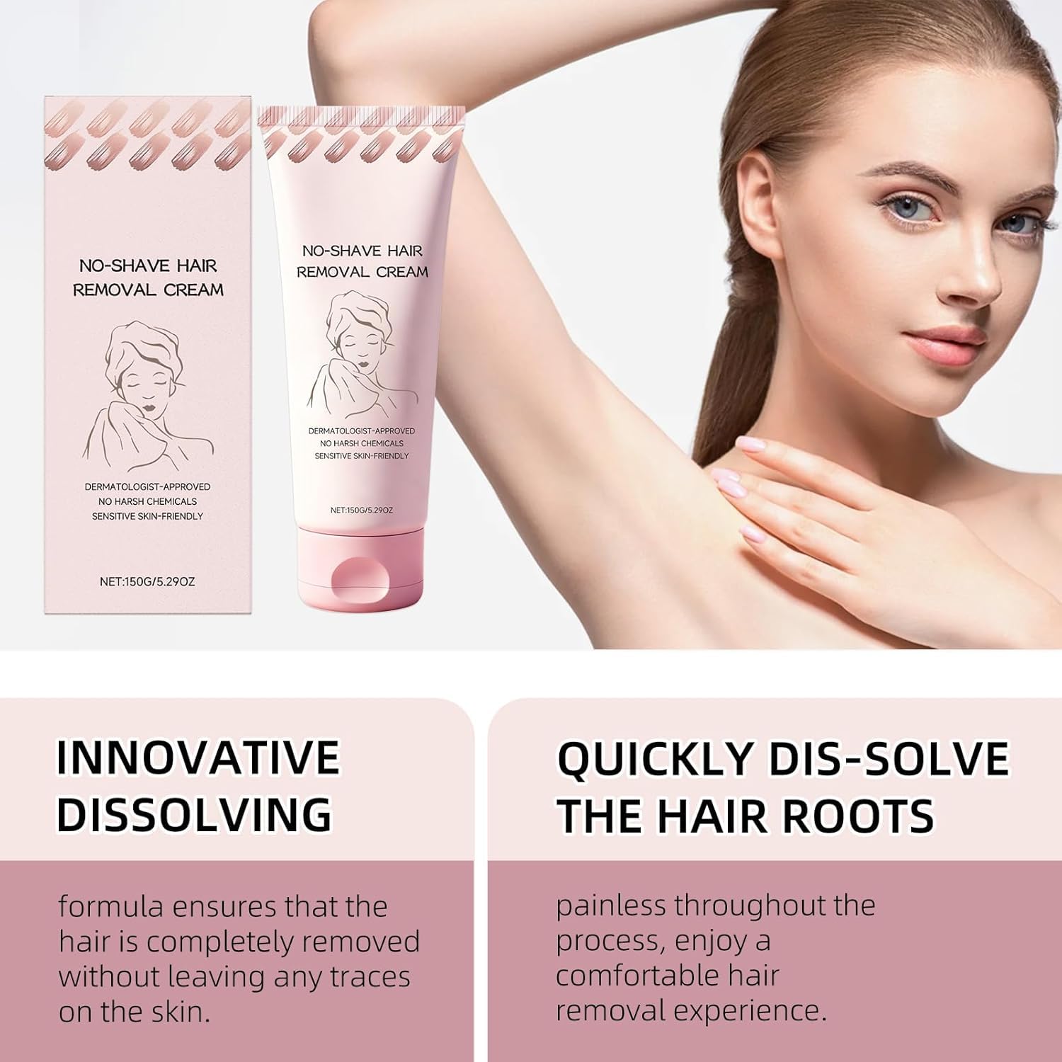 Bare Basic No Shave Cream pouring texture preview demonstrates smooth application