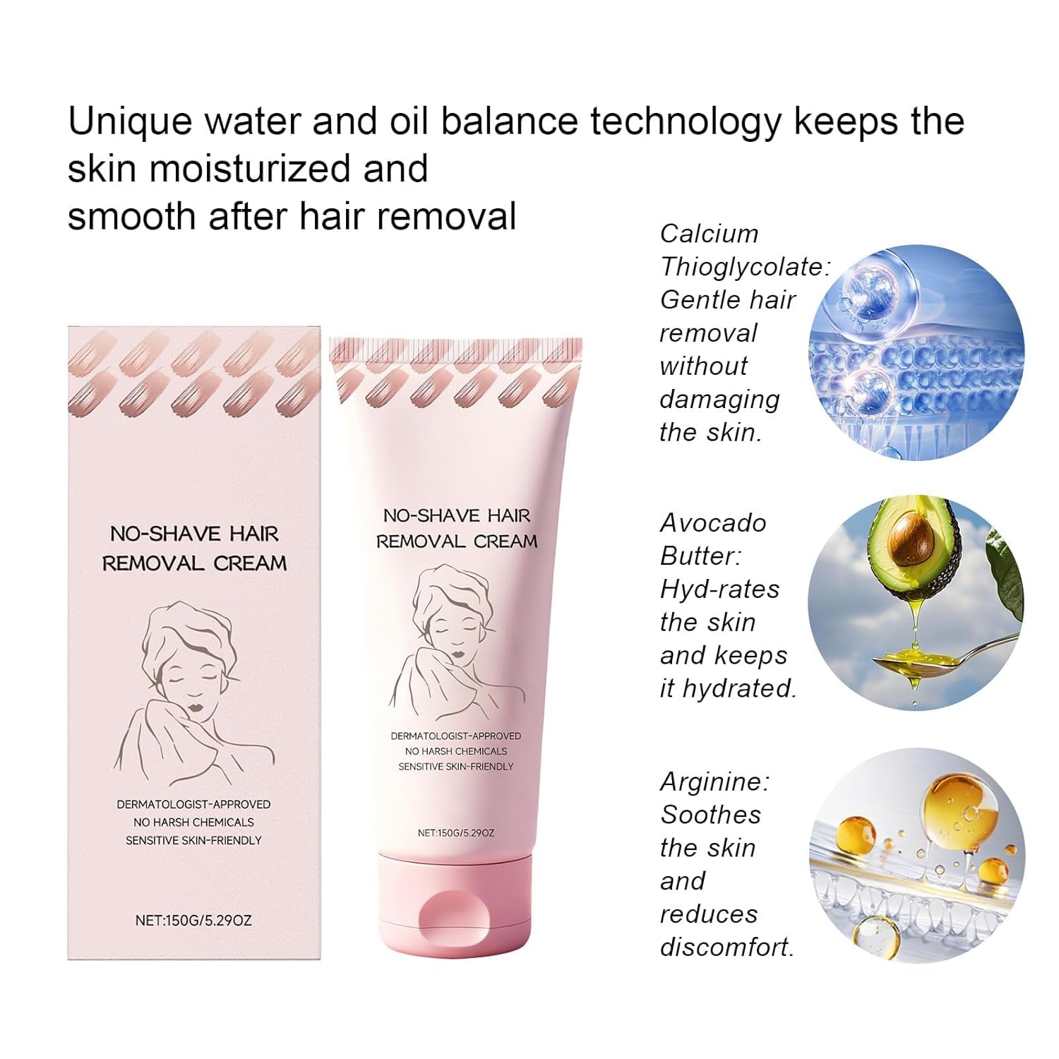 Bare Basic No Shave Cream pump bottle showing convenient application