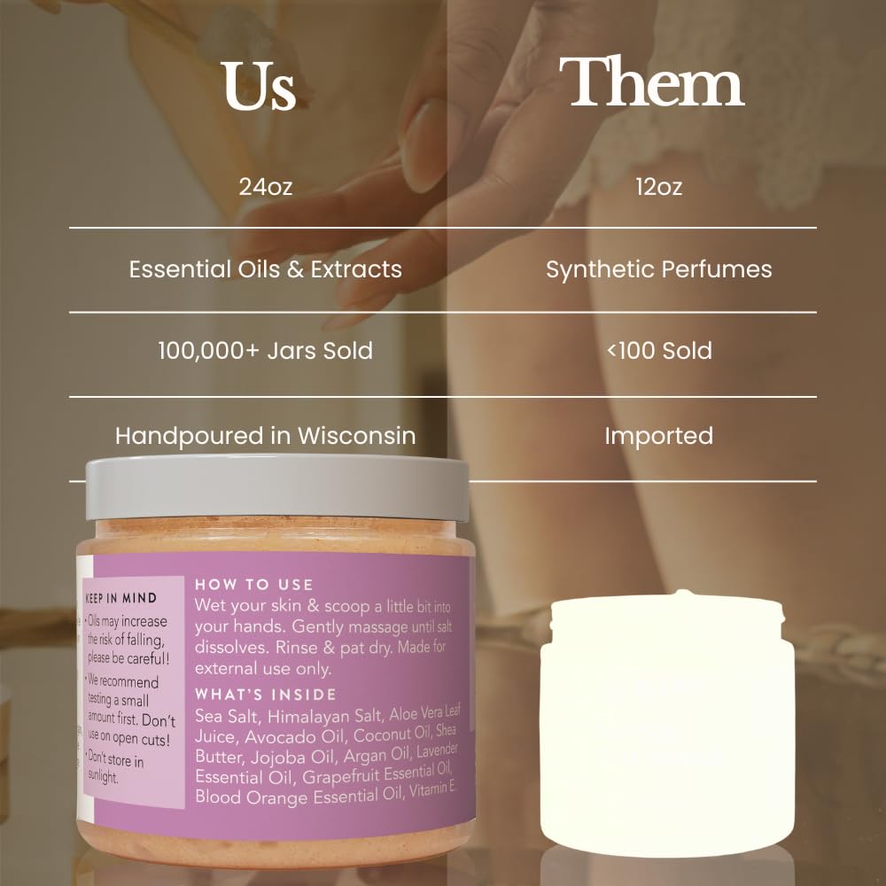 Bare Botanics scrub applied on damp skin exfoliates before rinsing.