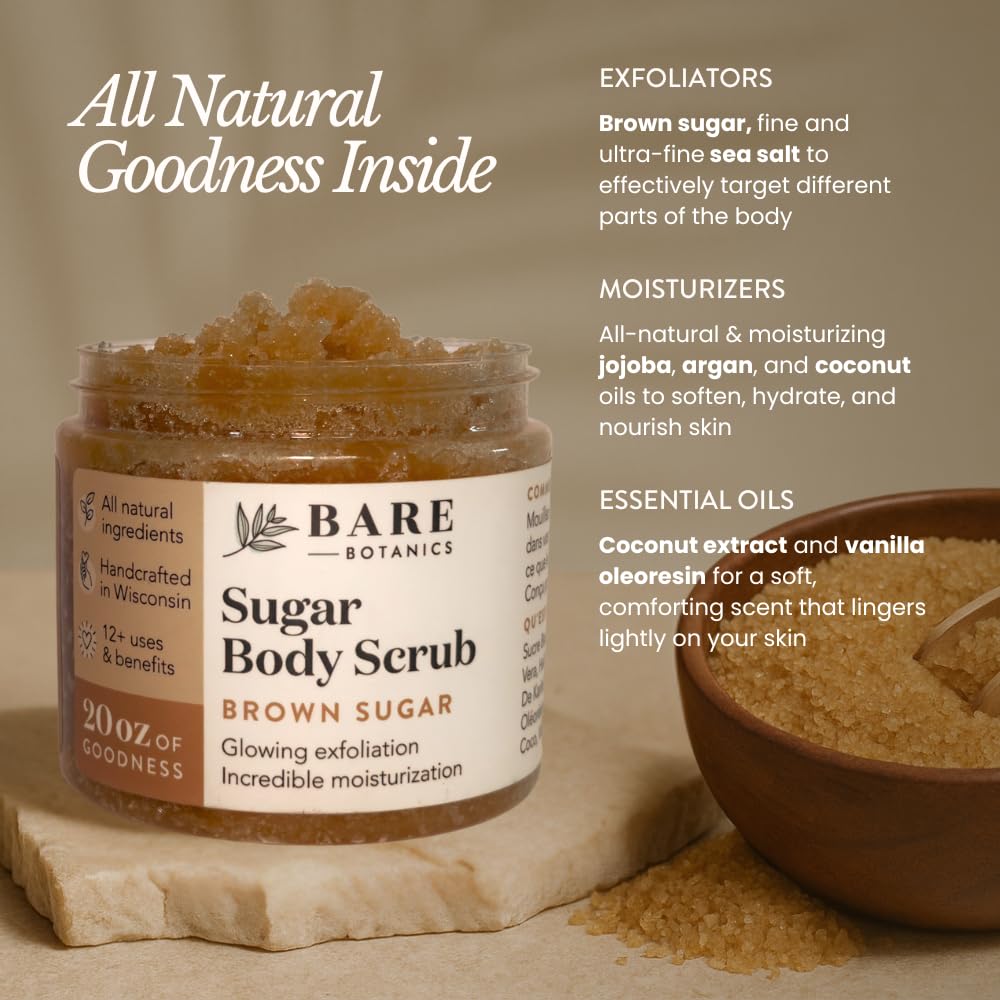 Bare Botanics coconut-vanilla fragrance swirls evoke tropical spa-like aroma.