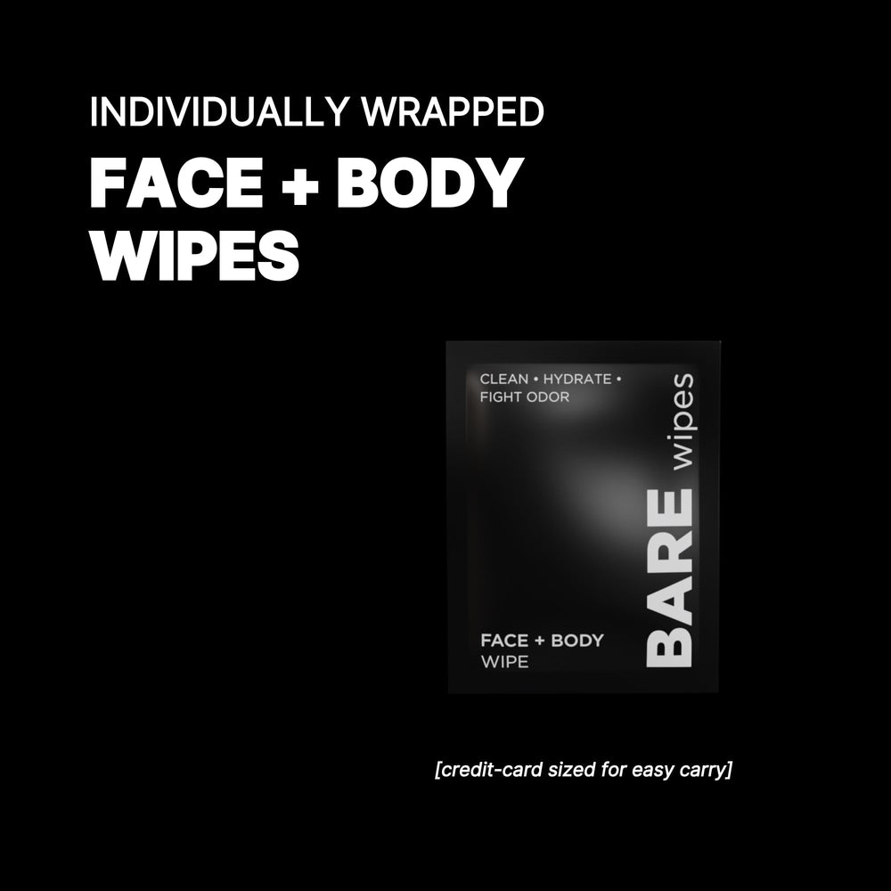 Bare Wipes portable case open for on-the-go cleansing.