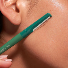 Barefaced dermaplaning blades-pack shown with safety tip helps reduce nicks during use