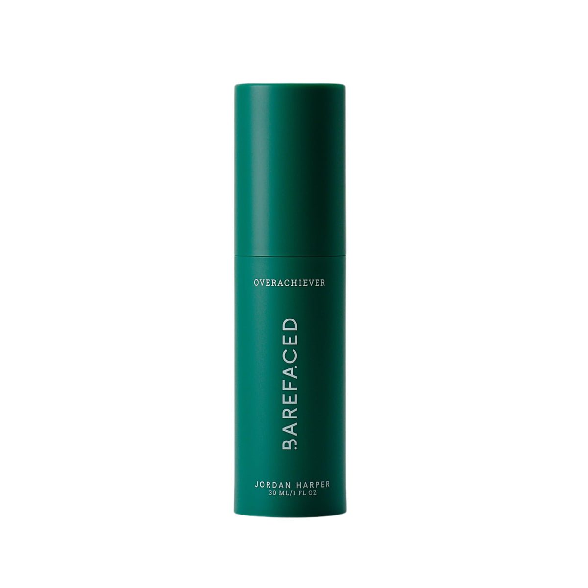 Barefaced Overachiever bottle closeup showing hydration-boosting, daily-use serum