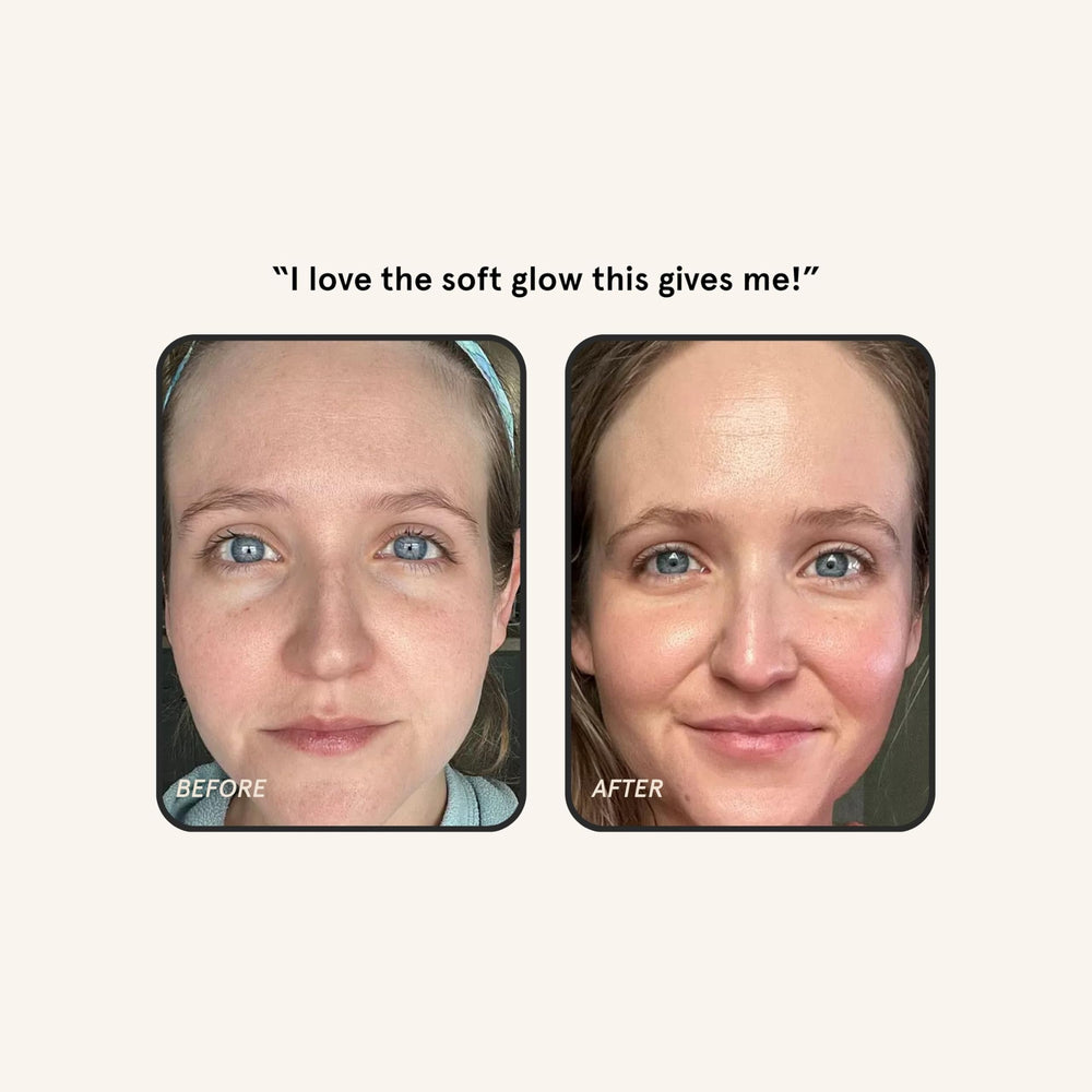 Barefaced Tinted Protection SPF 50+ applied on face showing natural tint