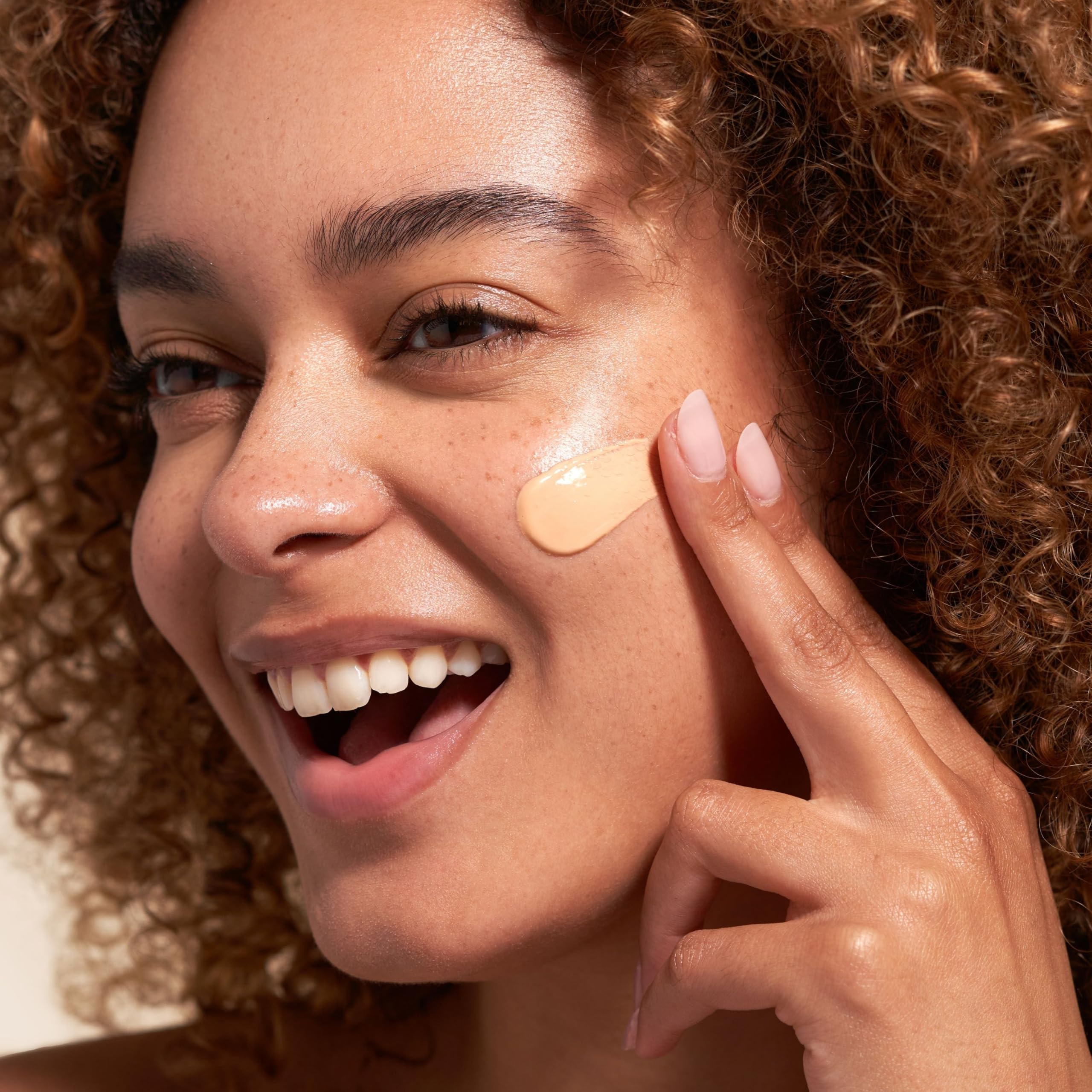 Barefaced Tinted Protection SPF 50+ texture closeup showing light, non greasy finish
