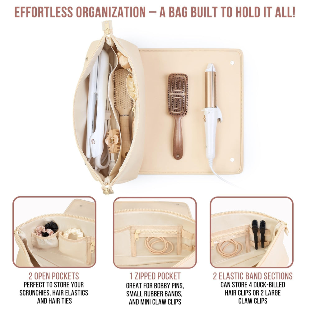 Barefoot Caribou interior layout shows two pockets and a zippered section.